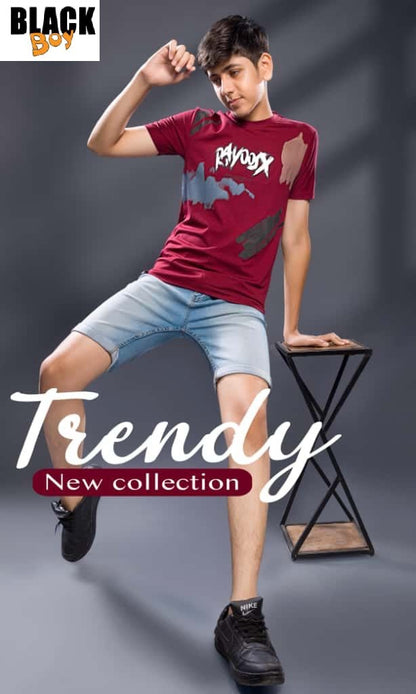 Vol 1121 Black Tencil Lycra Boys Tshirt Manufacturer Ahmedabad