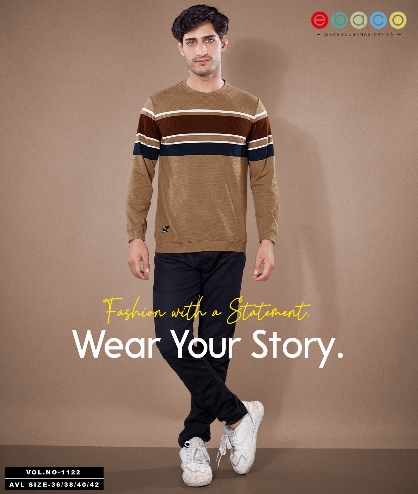 Vol 1122 Ebaco Auto Stripes Mens Tshirts Wholesale Price