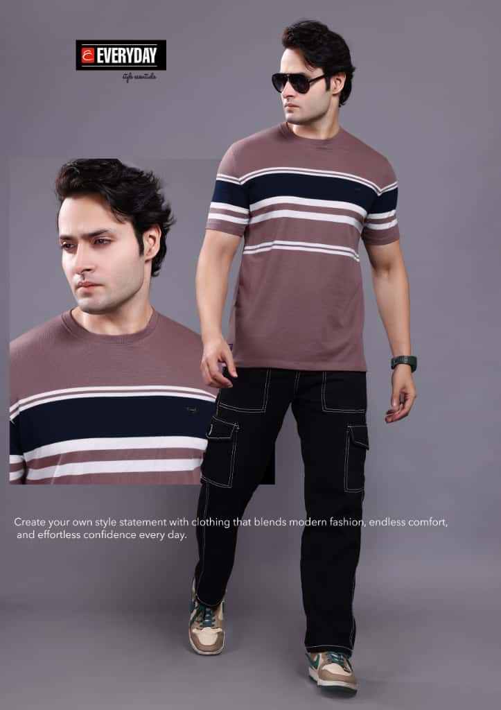 Vol 1125 Everyday Auto Stripes Mens Tshirts Supplier India