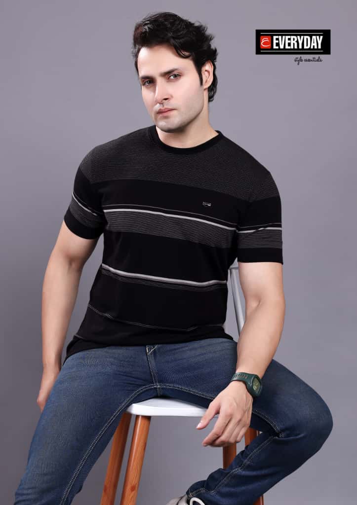 Vol 1125 Everyday Auto Stripes Mens Tshirts Supplier India
