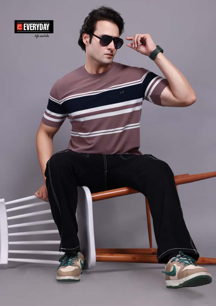 Vol 1125 Everyday Auto Stripes Mens Tshirts Supplier India