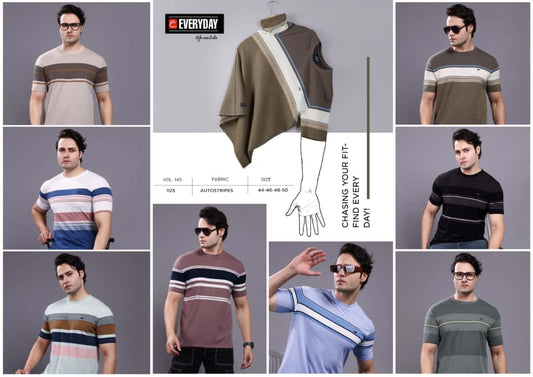 Vol 1125 Everyday Auto Stripes Mens Tshirts Supplier India