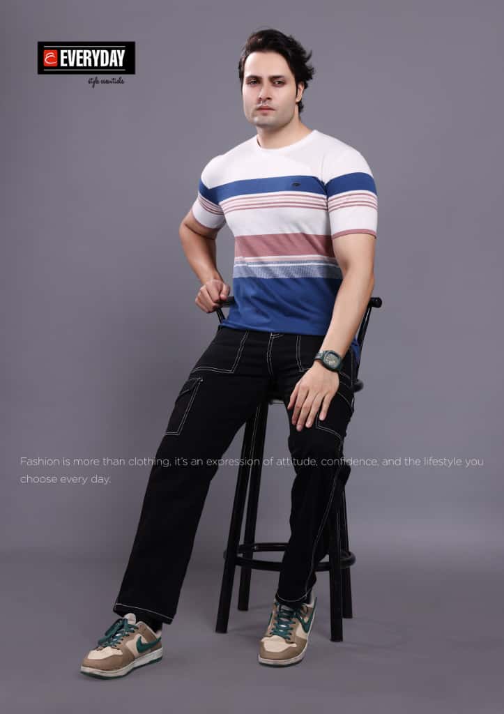 Vol 1125 Everyday Auto Stripes Mens Tshirts Supplier India