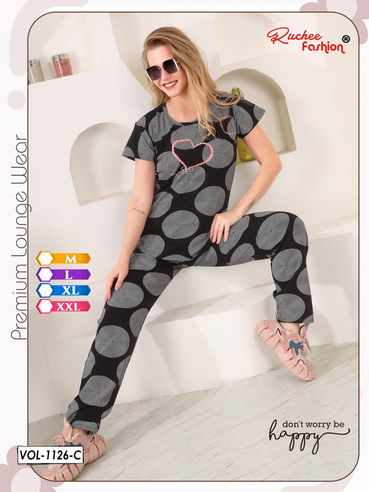 Vol 1126 Ruchee Fashion Sinker Pyjama Night Suits Manufacturer Ahmedabad