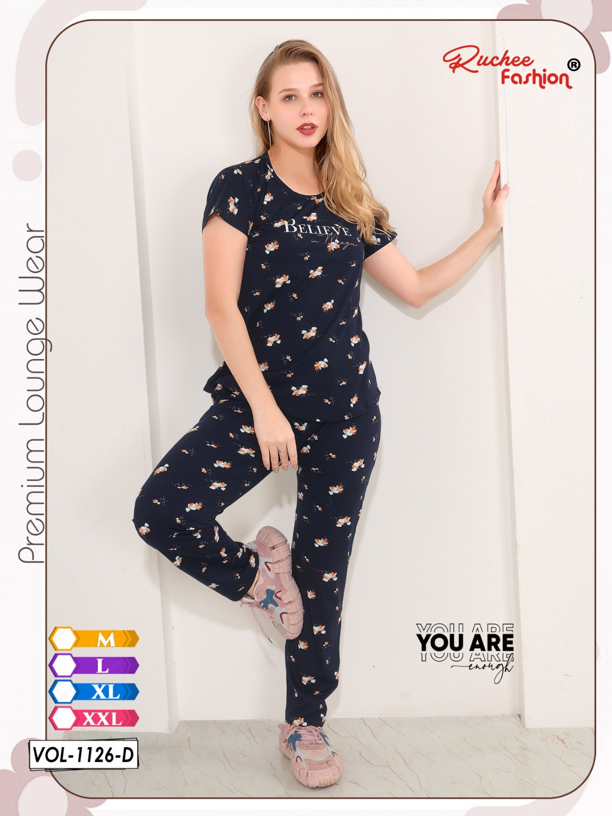 Vol 1126 Ruchee Fashion Sinker Pyjama Night Suits Manufacturer Ahmedabad