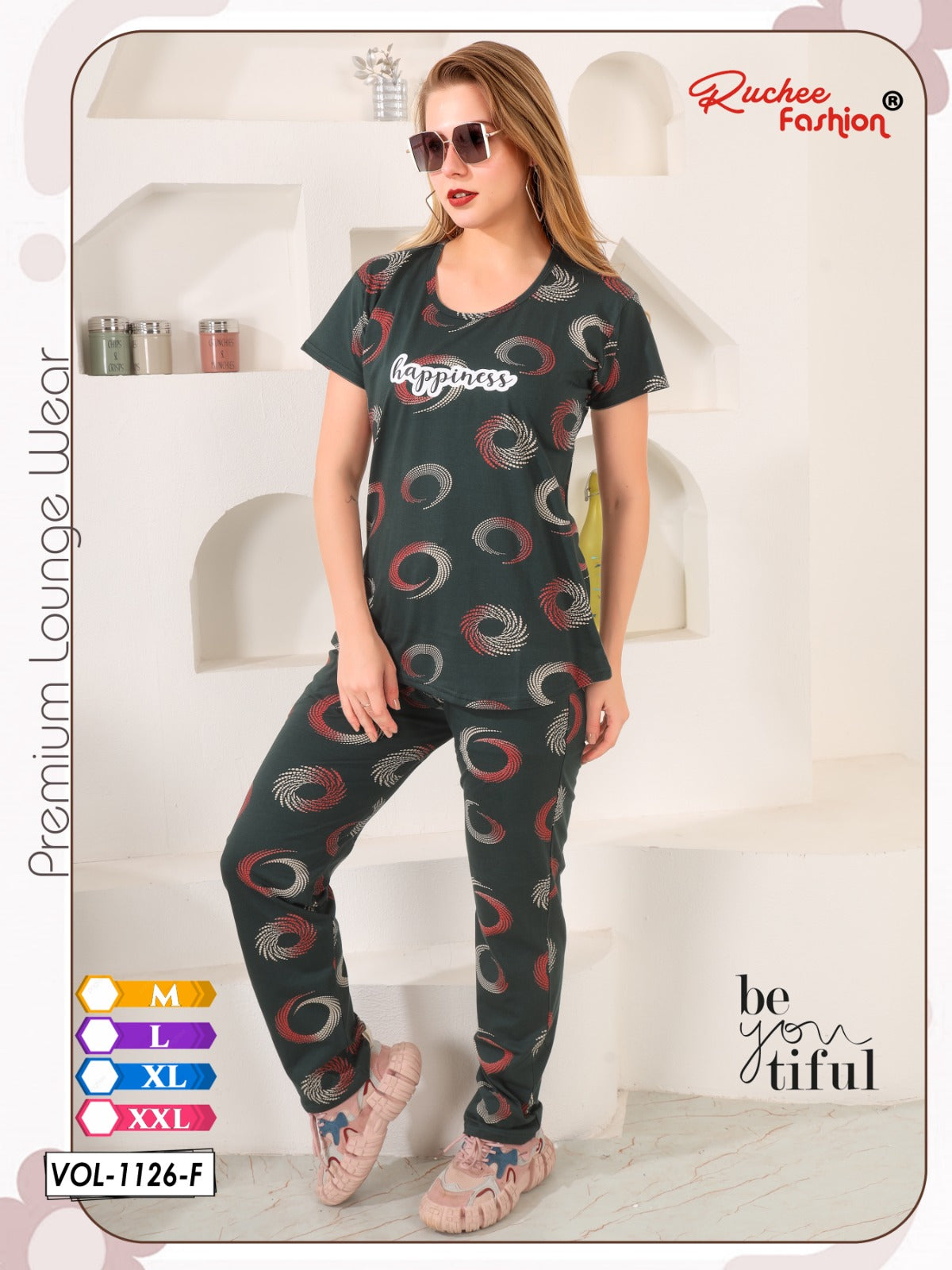 Vol 1126 Ruchee Fashion Sinker Pyjama Night Suits Manufacturer Ahmedabad