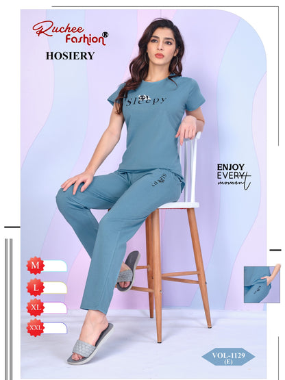 Vol 1129 Ruchee Fashion Hosiery Pyjama Night Suits Exporter Gujarat