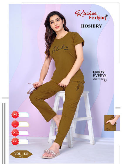 Vol 1129 Ruchee Fashion Hosiery Pyjama Night Suits Exporter Gujarat