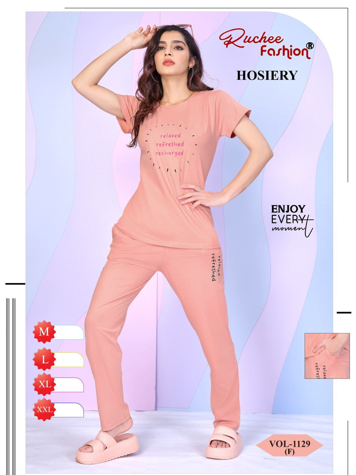 Vol 1129 Ruchee Fashion Hosiery Pyjama Night Suits Exporter Gujarat