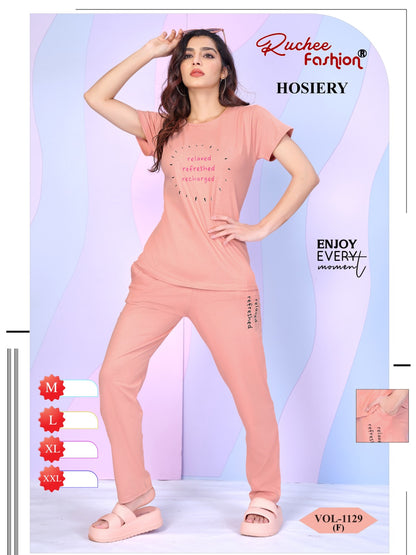 Vol 1129 Ruchee Fashion Hosiery Pyjama Night Suits Exporter Gujarat