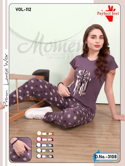 Vol 112 Plain-Print Perfect Feel Hosiery Pyjama Night Suits Manufacturer Gujarat