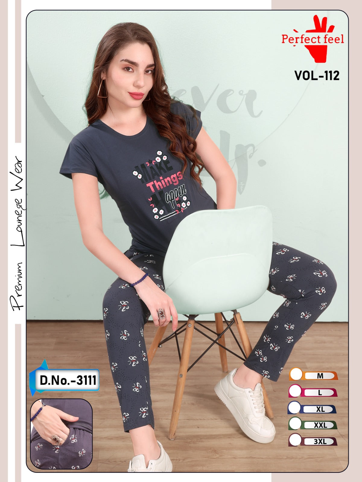 Vol 112 Plain-Print Perfect Feel Hosiery Pyjama Night Suits Manufacturer Gujarat