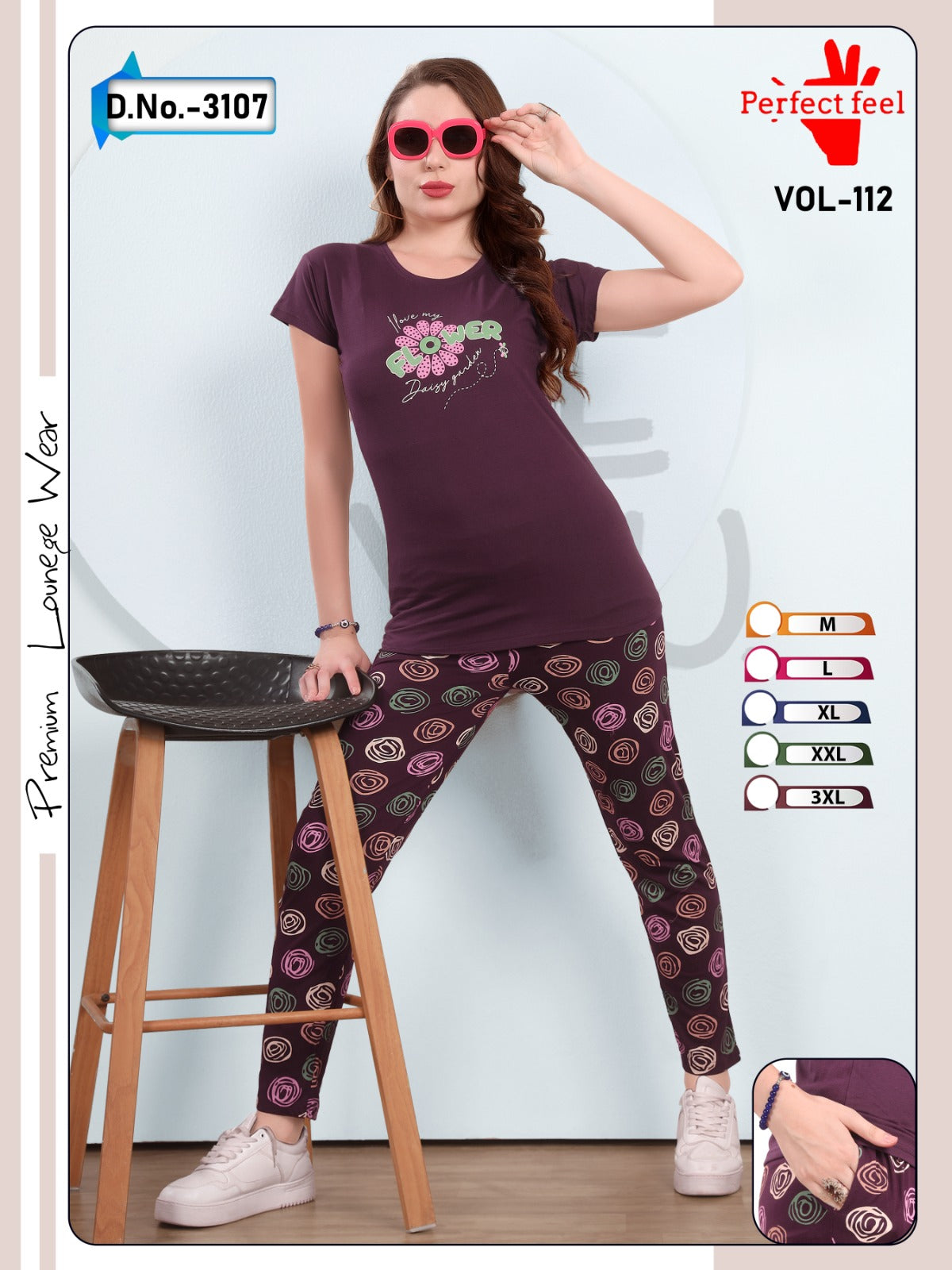 Vol 112 Plain-Print Perfect Feel Hosiery Pyjama Night Suits Manufacturer Gujarat