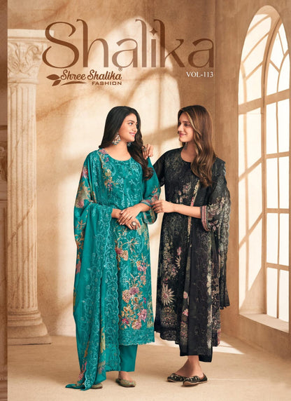 Vol 113 Shree Shalika Fashion Georgette Pant Style Suits Wholesaler India