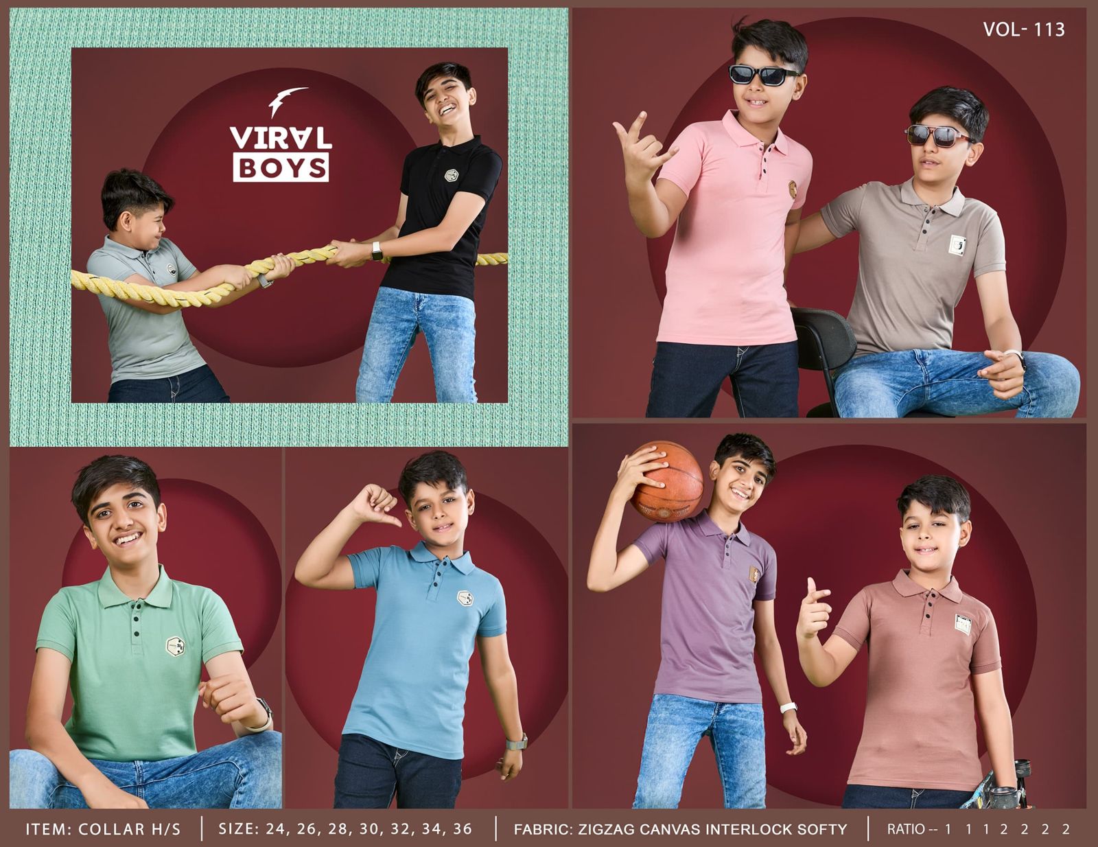 Vol 113 Viral Canvas Interlock Boys Tshirt Manufacturer