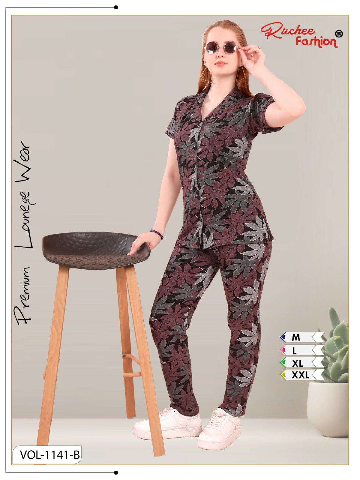 Vol 1141 Ruchee Fashion Hosiery Collar Night Suits Manufacturer