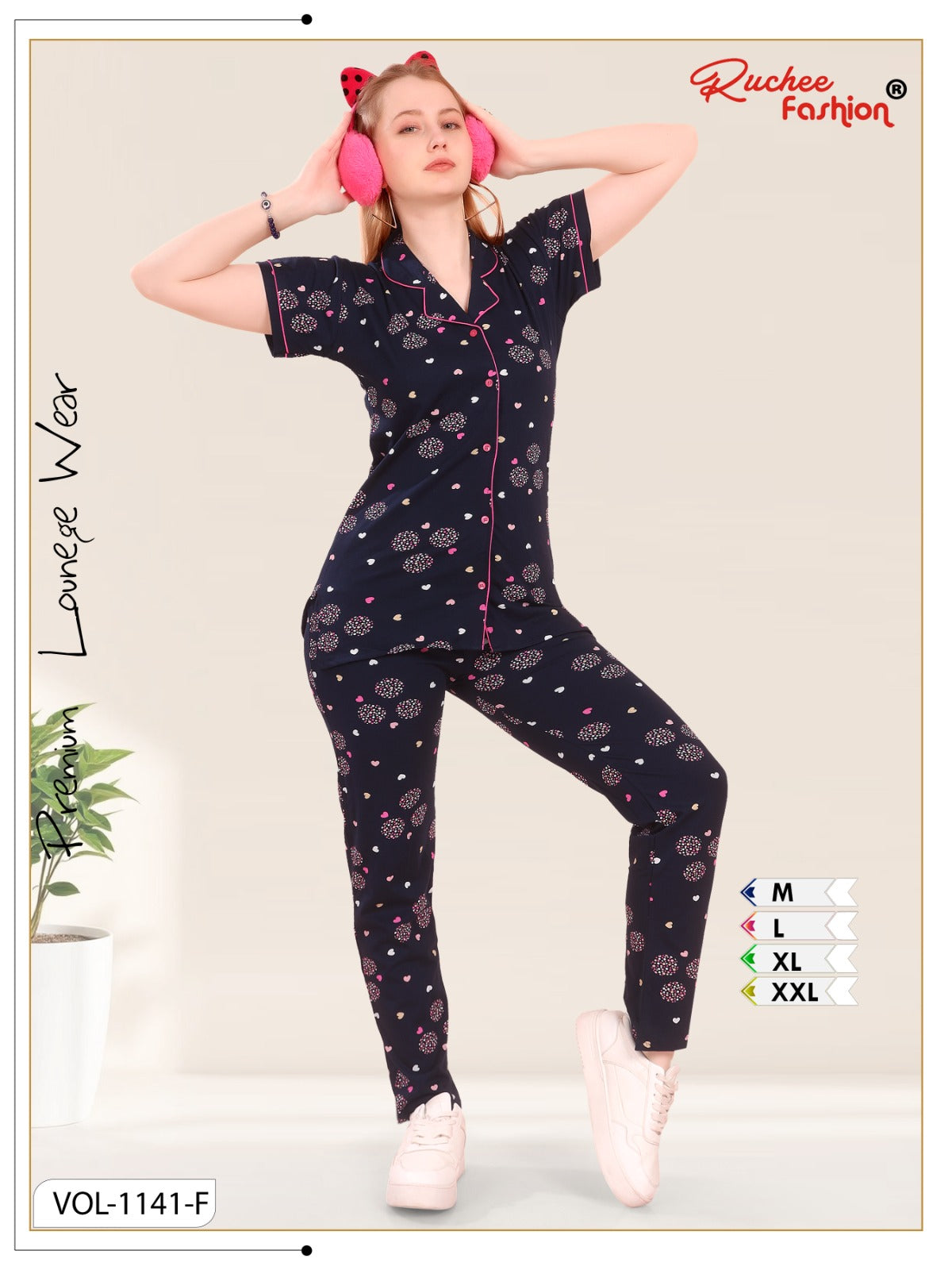 Vol 1141 Ruchee Fashion Hosiery Collar Night Suits Manufacturer