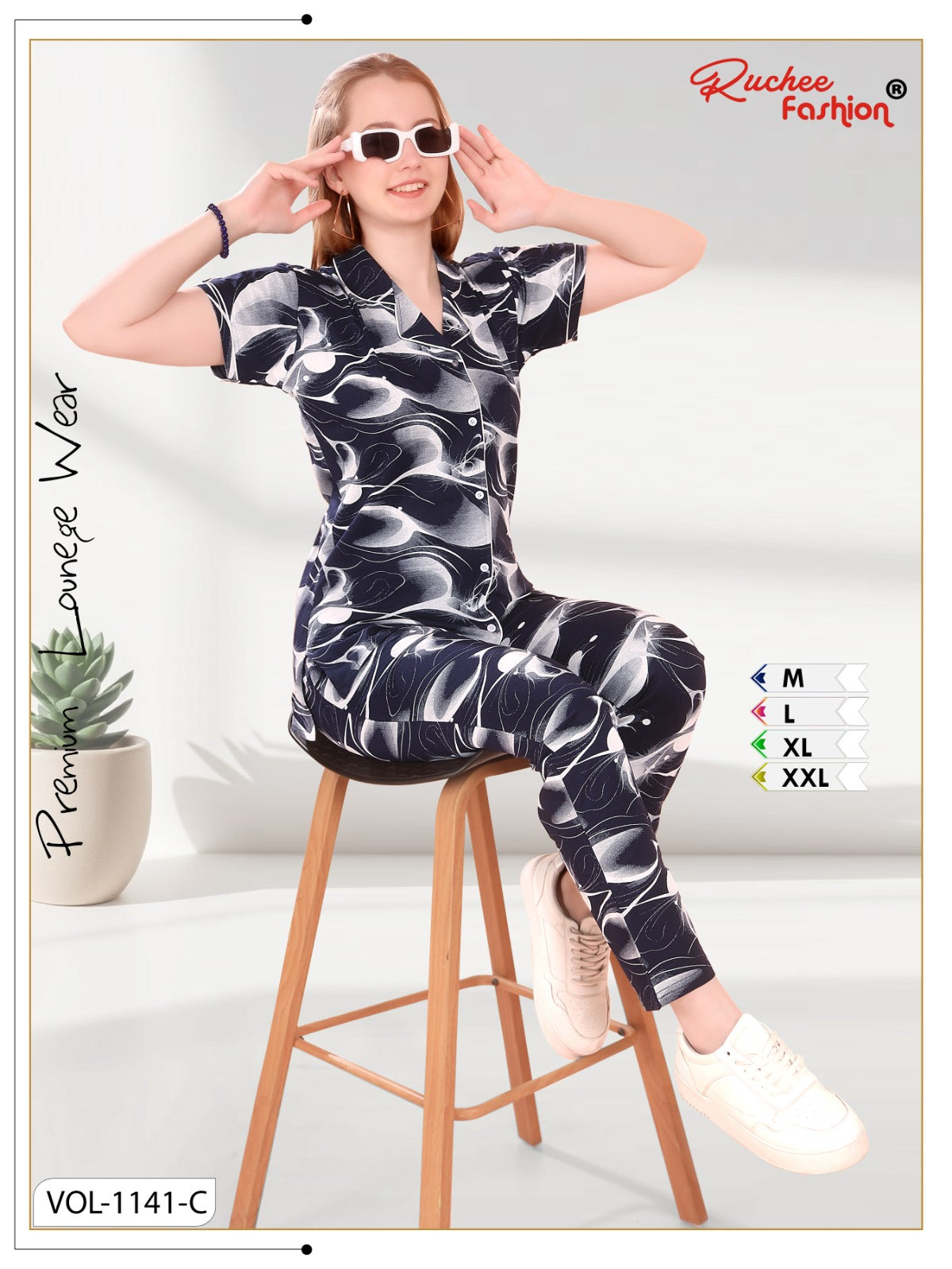 Vol 1141 Ruchee Fashion Hosiery Collar Night Suits Manufacturer