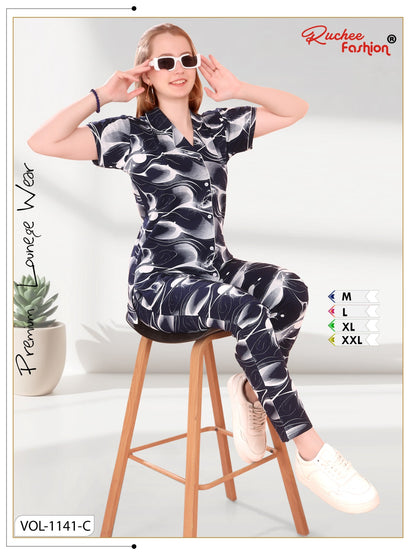 Vol 1141 Ruchee Fashion Hosiery Collar Night Suits Manufacturer