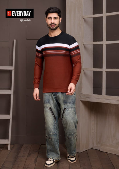 Vol 1158 Everyday Auto Stripes Mens Tshirts Wholesaler India