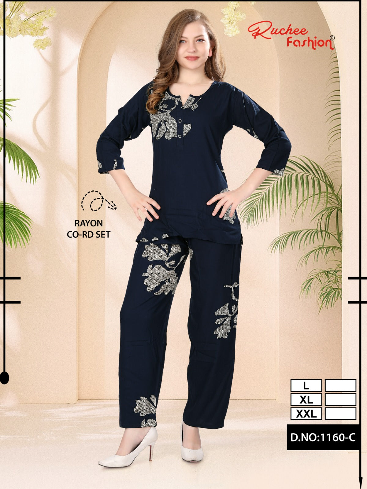 Vol 1160 Ruchee Fashion Rayon Co Ord Set Exporter Ahmedabad