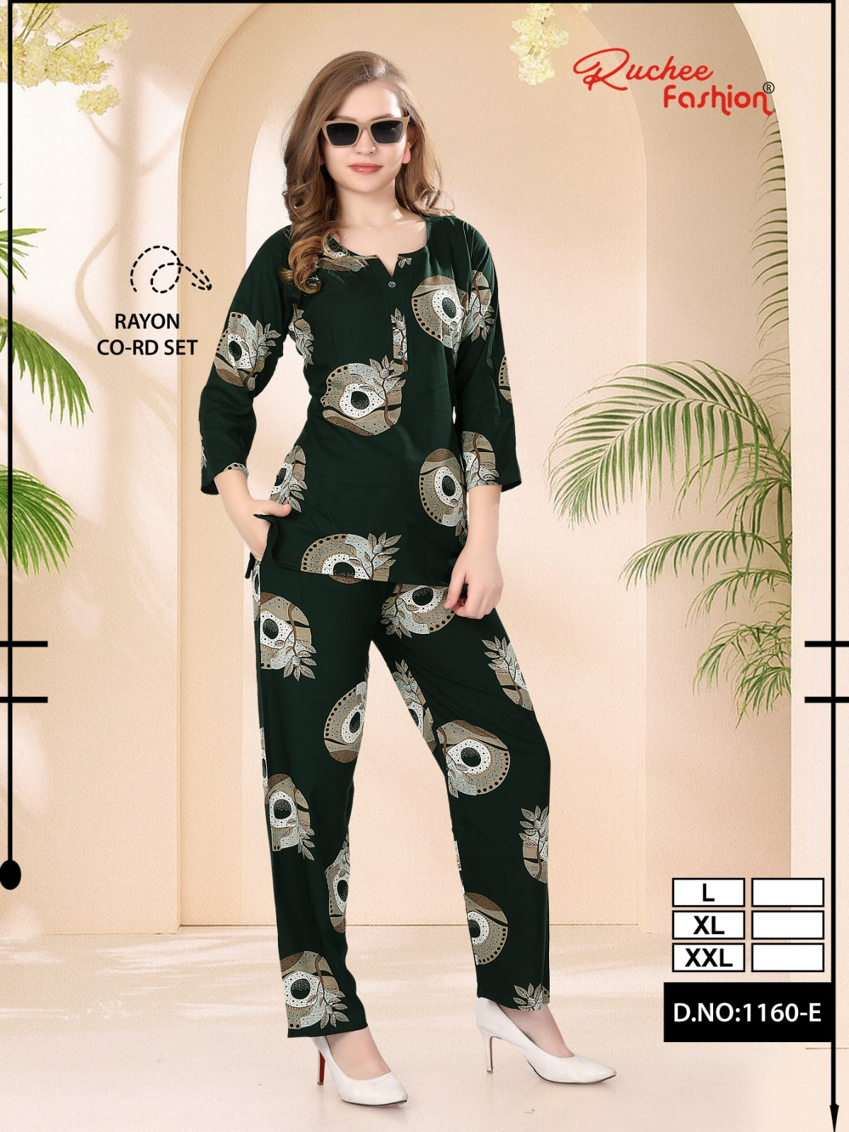 Vol 1160 Ruchee Fashion Rayon Co Ord Set Exporter Ahmedabad