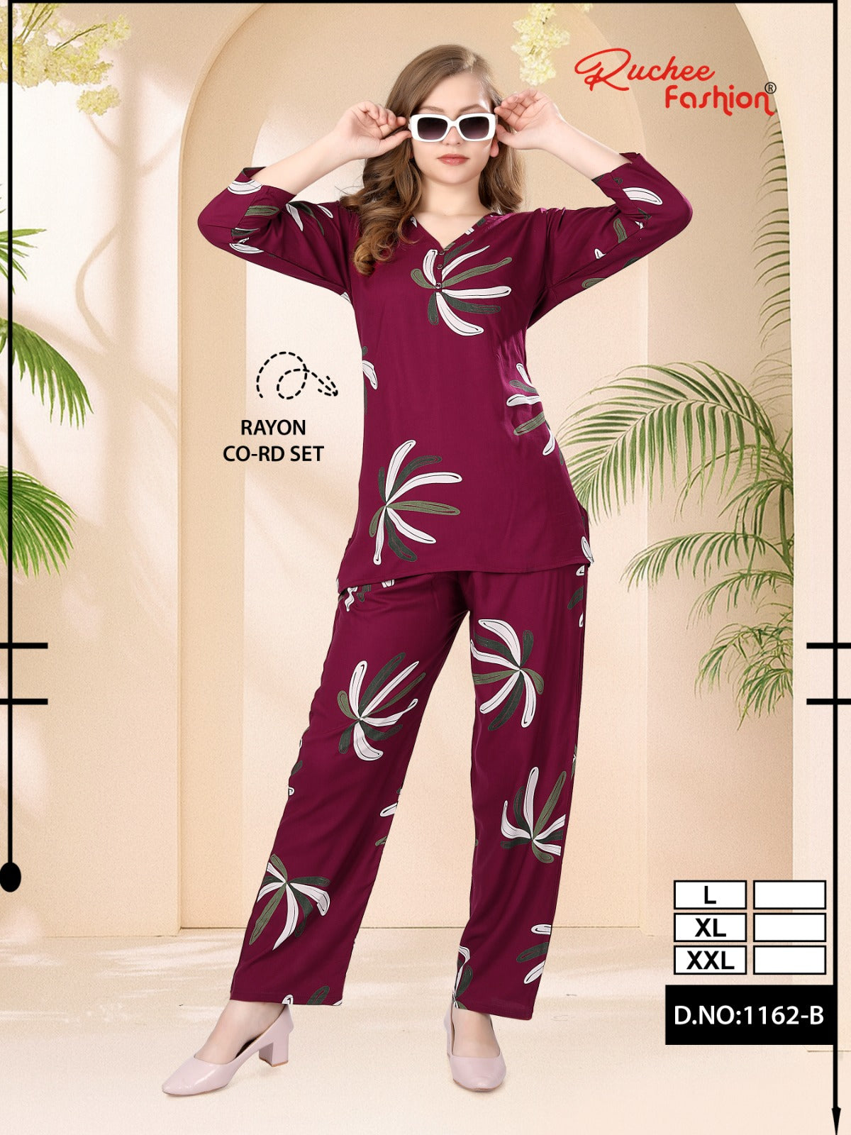 Vol 1162 Ruchee Fashion Rayon Co Ord Set Manufacturer Ahmedabad