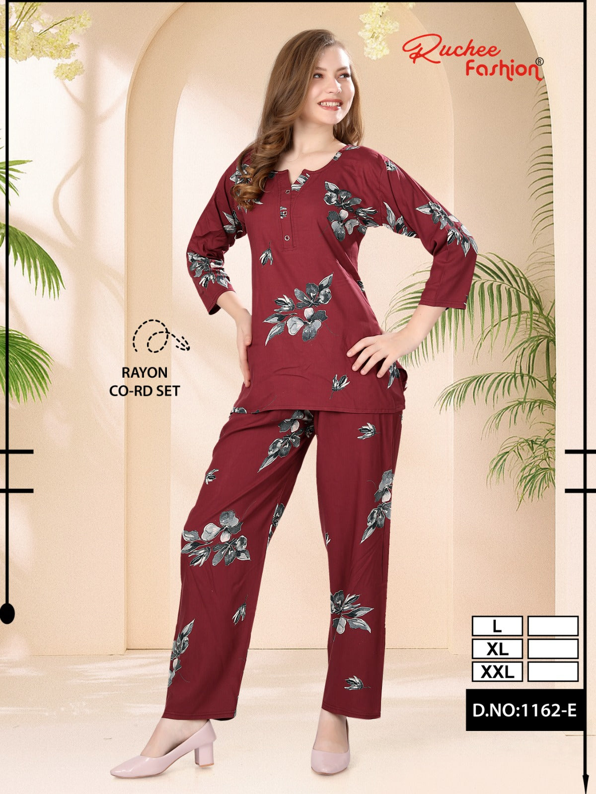 Vol 1162 Ruchee Fashion Rayon Co Ord Set Manufacturer Ahmedabad