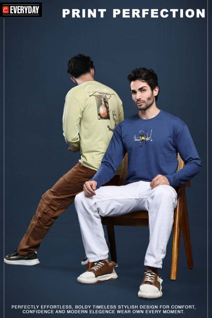 Vol 1166 Full Sleeves Everyday Cotton Looper Mens Tshirts Wholesale Price