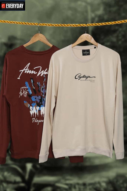 Vol 1166 Full Sleeves Everyday Cotton Looper Mens Tshirts Wholesale Price
