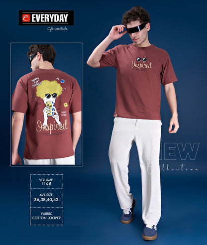 Vol 1168 Everyday Cotton Looper Mens Tshirts Wholesale Rate