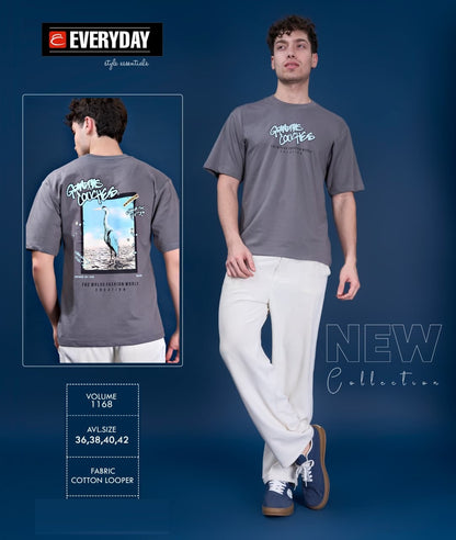 Vol 1168 Everyday Cotton Looper Mens Tshirts Wholesale Rate