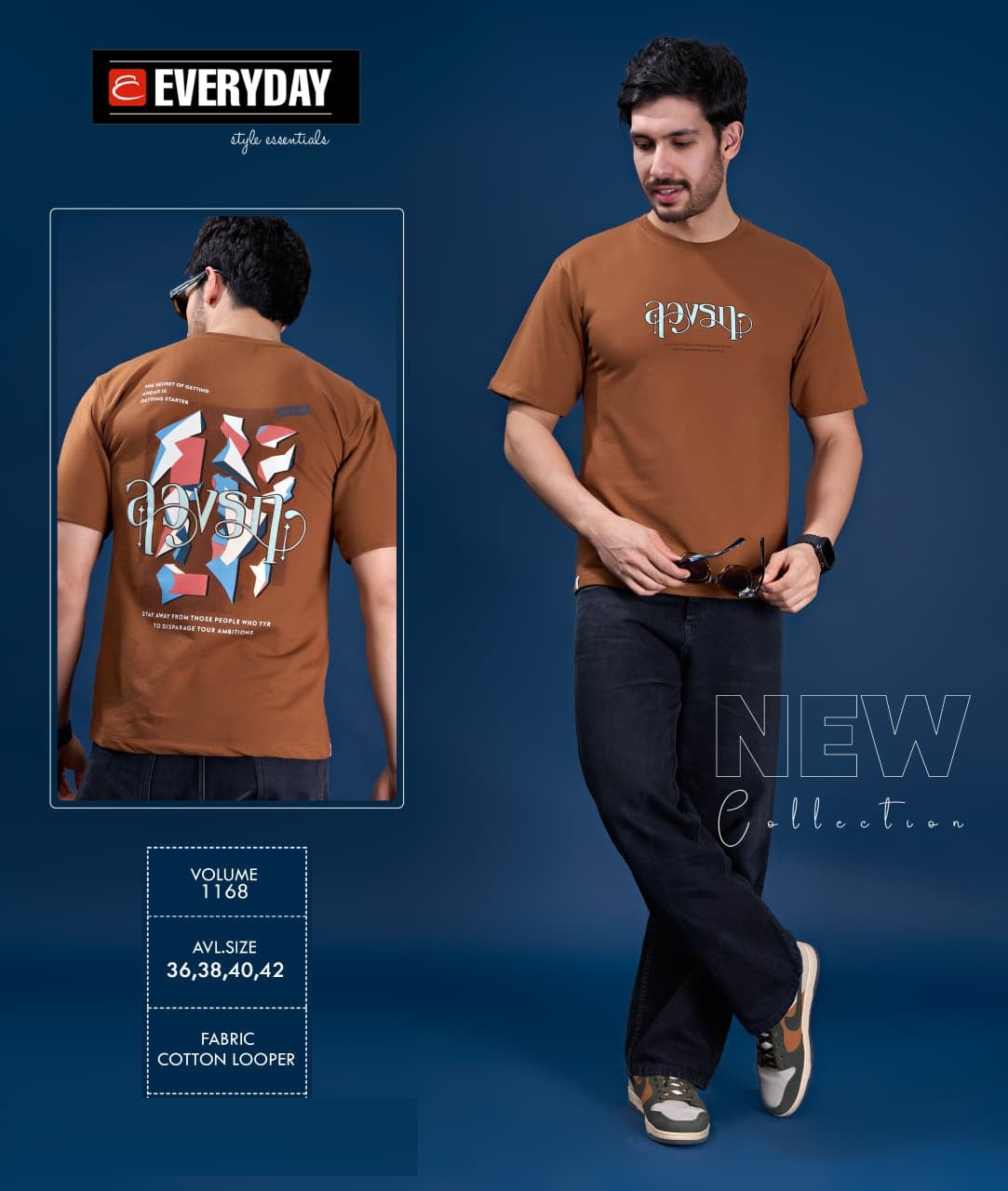 Vol 1168 Everyday Cotton Looper Mens Tshirts Wholesale Rate