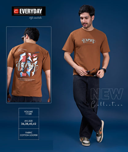 Vol 1168 Everyday Cotton Looper Mens Tshirts Wholesale Rate