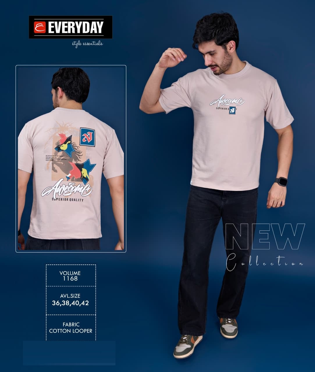 Vol 1168 Everyday Cotton Looper Mens Tshirts Wholesale Rate