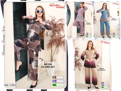 Vol 1170 Ruchee Fashion Rayon Co Ord Set Supplier