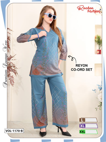 Vol 1170 Ruchee Fashion Rayon Co Ord Set Supplier