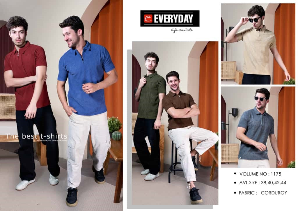 Vol 1175 Everyday Mens Tshirts Exporter Gujarat