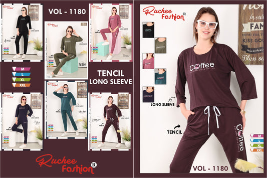 Vol 1180 Ruchee Fashion Tencil Pyjama Night Suits Exporter Gujarat