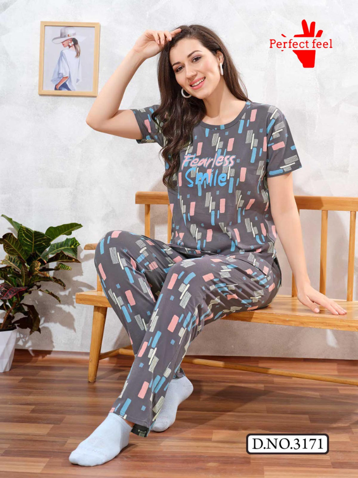 Vol 118 Print Perfect Feel Hosiery Pyjama Night Suits Supplier Gujarat