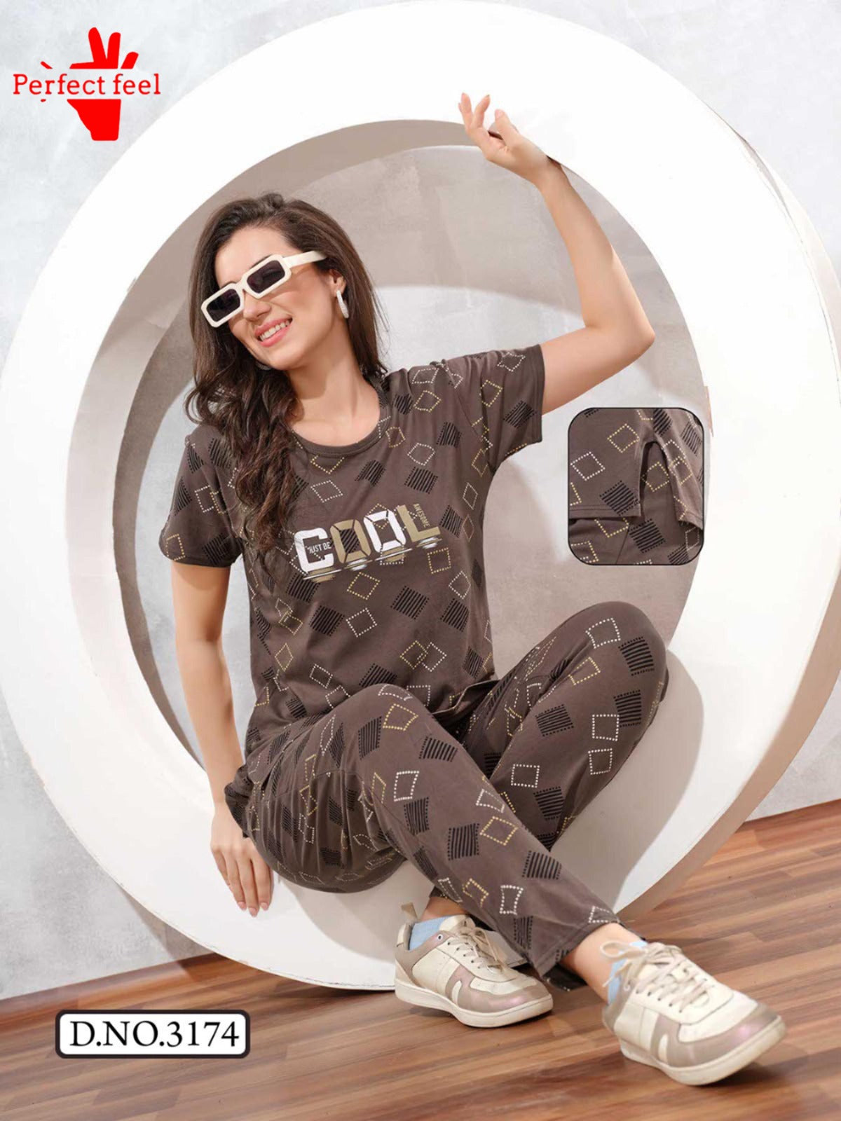 Vol 118 Print Perfect Feel Hosiery Pyjama Night Suits Supplier Gujarat