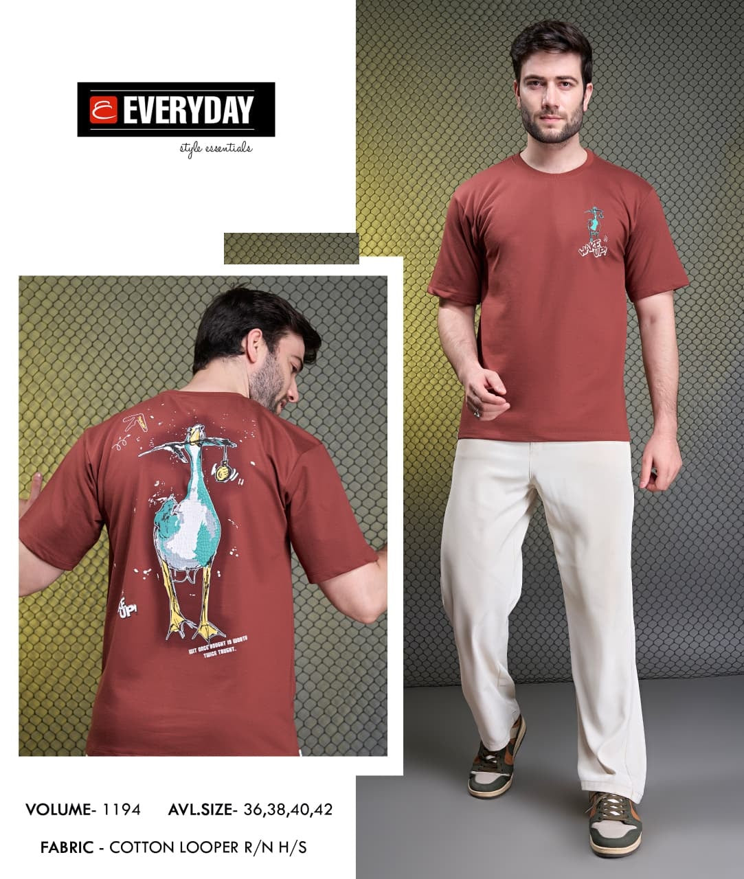 Vol 1194 Everyday Cotton Looper Mens Tshirts Manufacturer
