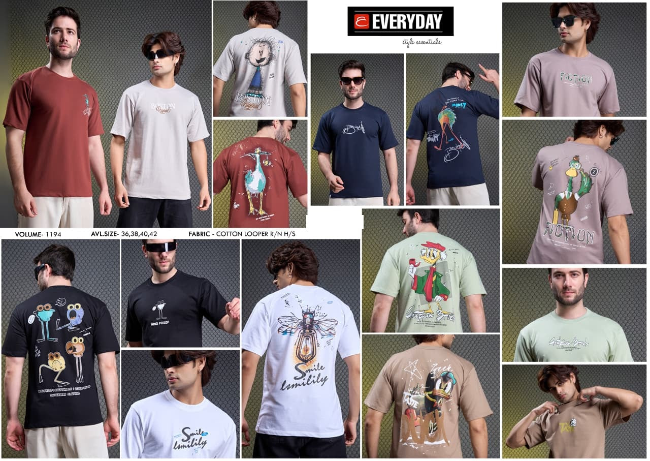 Vol 1194 Everyday Cotton Looper Mens Tshirts Manufacturer