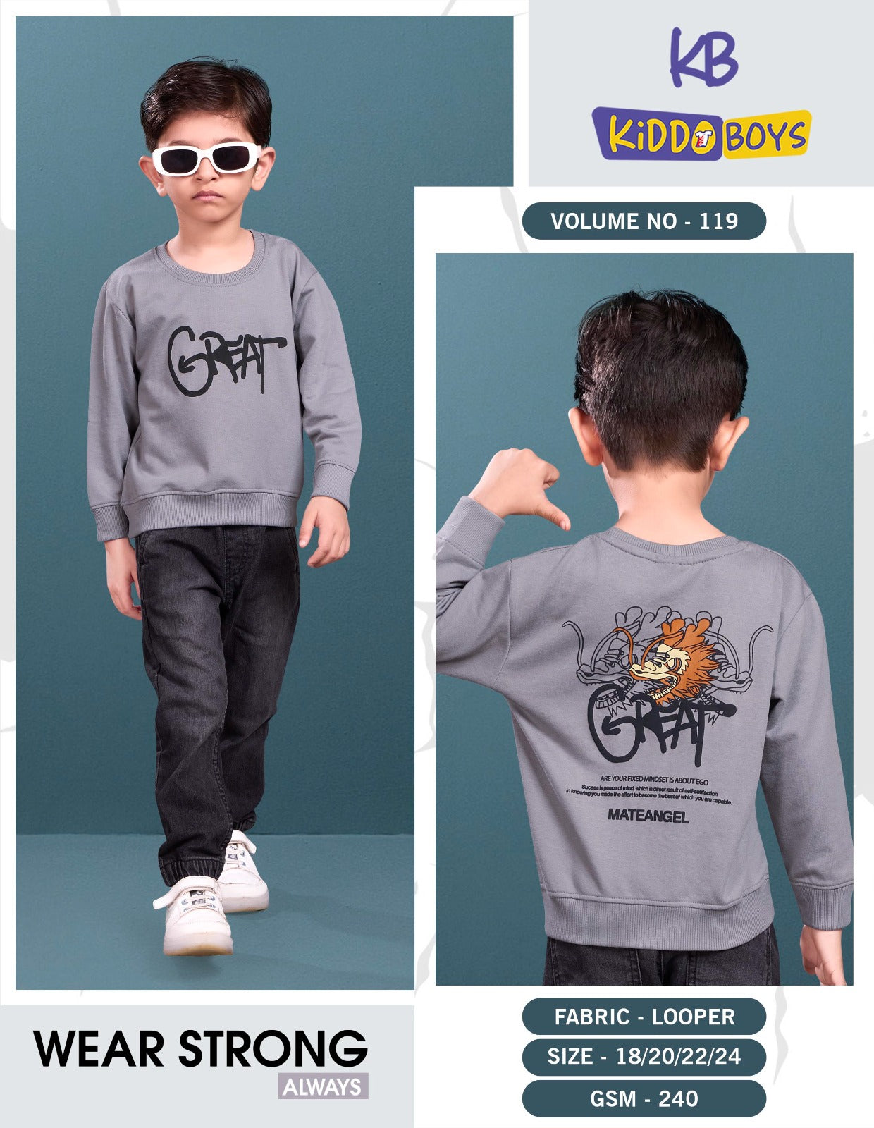 Vol 119 Kiddo Looper Boys Tshirt Wholesale