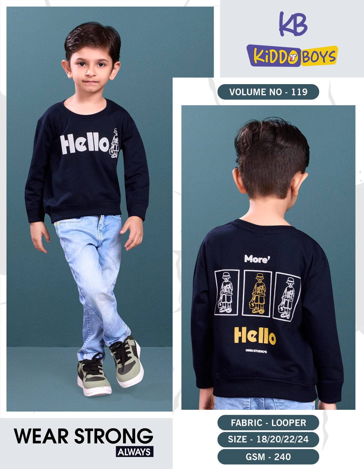 Vol 119 Kiddo Looper Boys Tshirt Wholesale