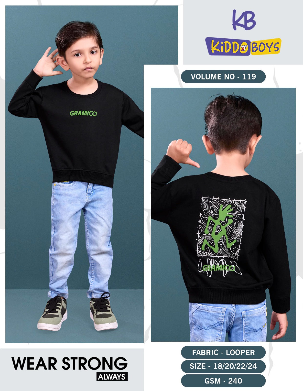Vol 119 Kiddo Looper Boys Tshirt Wholesale