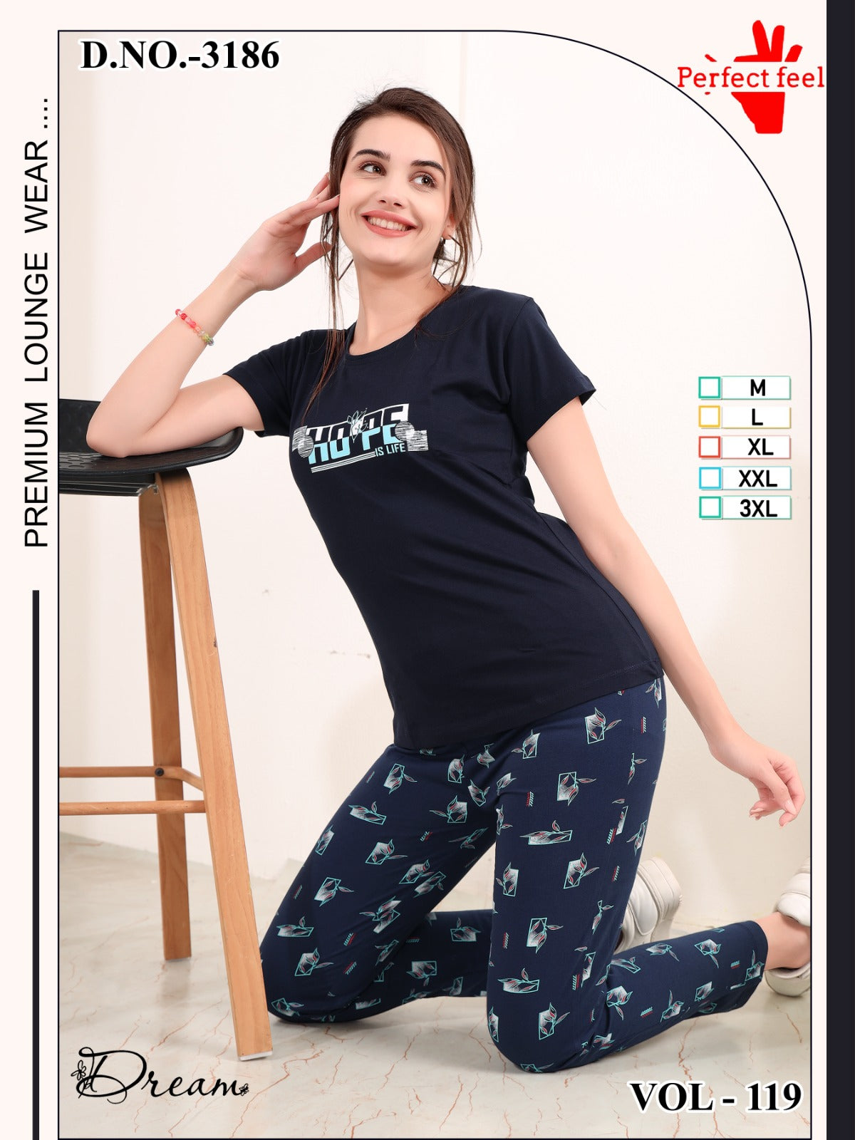 Vol 119 Perfect Feel Pyjama Night Suits Supplier Ahmedabad