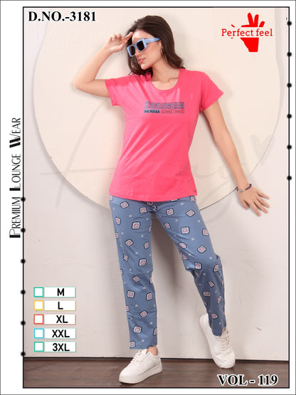 Vol 119 Perfect Feel Pyjama Night Suits Supplier Ahmedabad