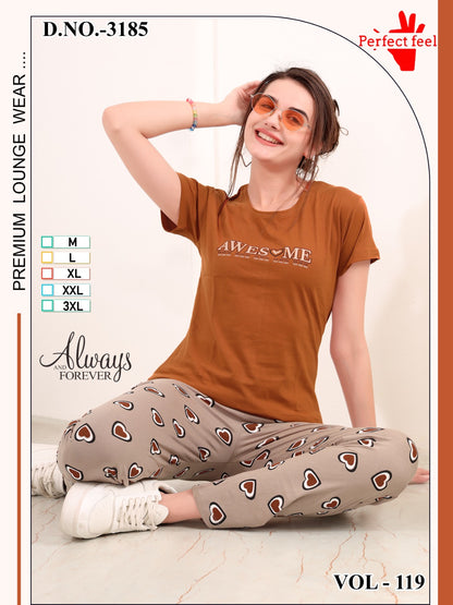 Vol 119 Perfect Feel Pyjama Night Suits Supplier Ahmedabad