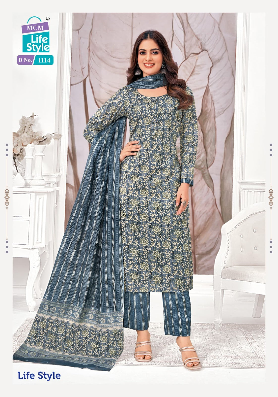 Vol 11 Mcm Lifestyle Readymade Cotton Pant Suits Wholesaler